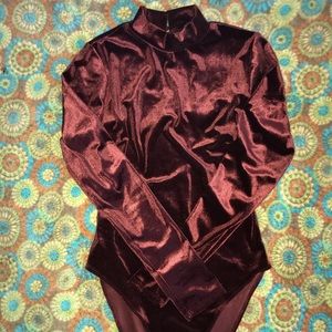 Forever 21 Velvet Bodysuit